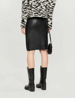 Commando COM FAUX LTHR MIDI SKIRT 10 Commando COM FAUX LTHR MIDI SKIRT -Closet By She 1094 3005735 SK11 BLACK ALT02