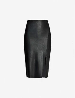 Commando COM FAUX LTHR MIDI SKIRT