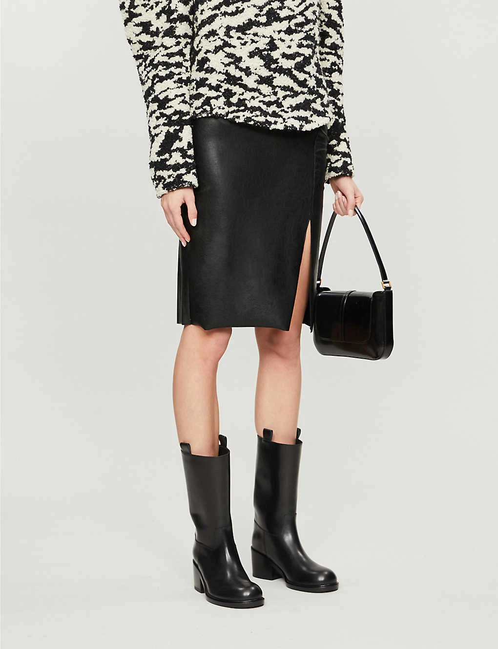 Commando COM FAUX LTHR MIDI SKIRT 4 Commando COM FAUX LTHR MIDI SKIRT - Image 2