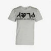Comme Des Garçons Play Reverse Logo-print Cotton-jersey T-shirt -Closet By She 143 2000022 P1T081 GREY ALT10