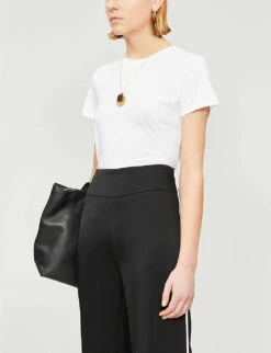 Vince Essential Round-neck Pima Cotton T-shirt -Closet By She 197 3004397 VR59183107 OPTICWHITE M