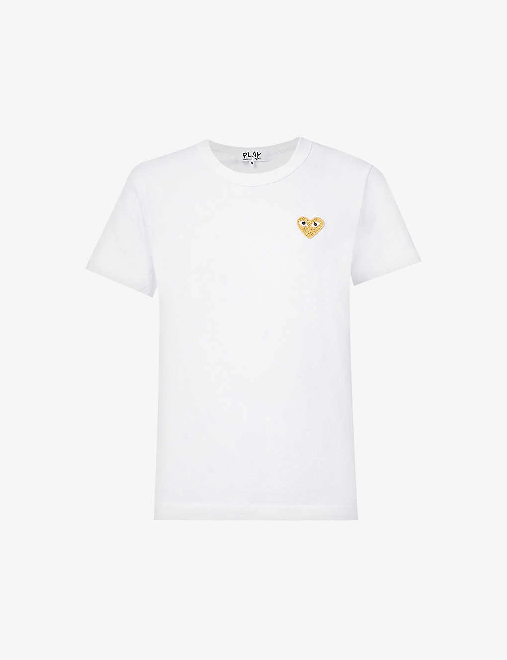 Comme Des Garçons Play Heart-embroidered Cotton T-shirt 3 Comme Des Garçons Play Heart-embroidered Cotton T-shirt