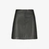 Whistles A-line Leather Skirt -Closet By She 501 10019 027922 BLACK ALT10