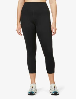 Girlfriend Collective Compressive 7/8 High-rise Stretch-jersey Leggings -Closet By She R00037905 BLACK M