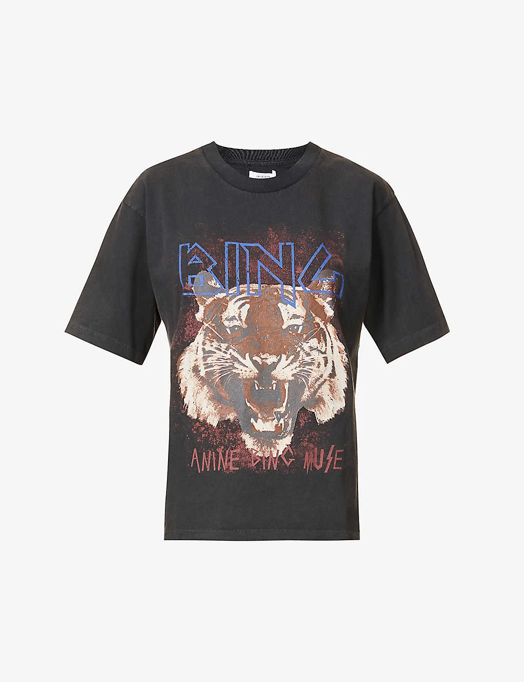 ANINE BING Tiger Graphic-print Cotton-jersey T-shirt 3 ANINE BING Tiger Graphic-print Cotton-jersey T-shirt