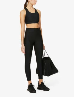 Matte Tech 7/8 Stretch-jersey Leggings -Closet By She R03740635 BLACK ALT01
