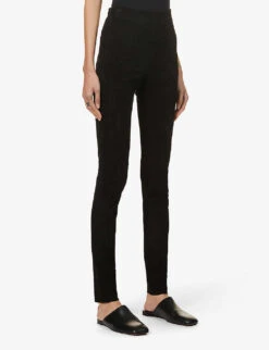 Joseph High-rise Suede Leggings -Closet By She R03748266 BLACK ALT02
