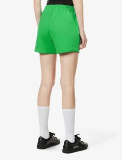 Text-print Mid-rise Recycled And Organic-cotton Shorts -Closet By She R03752031 JADEGREEN ALT03