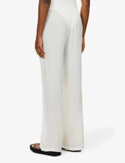 Dalton Wide-leg Cotton-blend Trousers -Closet By She R03760065 VANILLA ALT03