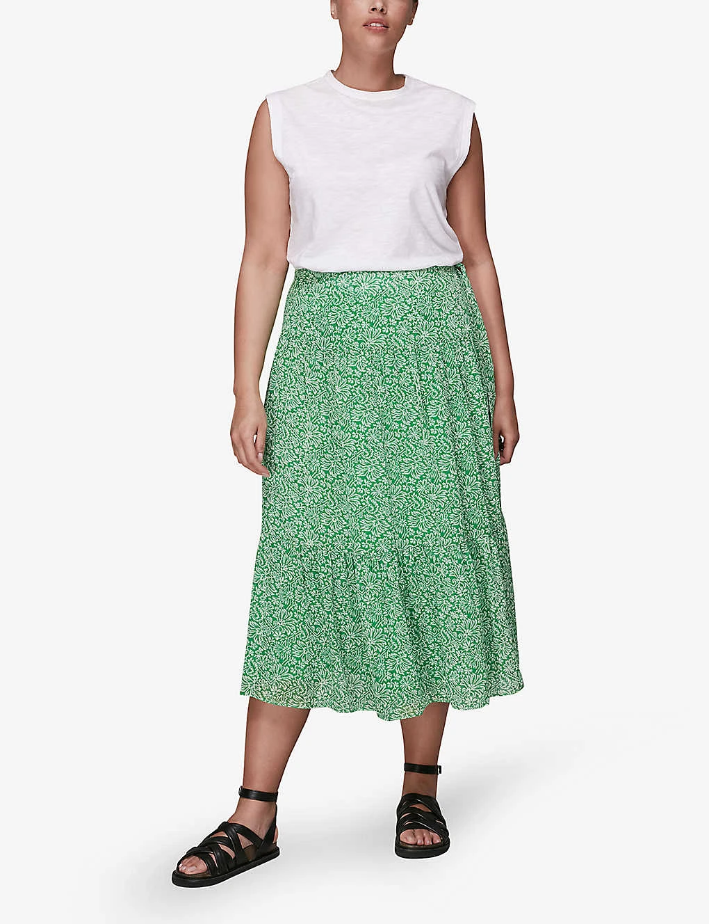 Whistles Indo Floral-print Woven Midi Skirt 4 Whistles Indo Floral-print Woven Midi Skirt - Image 2