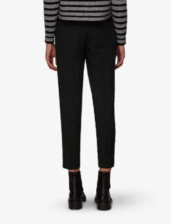 Whistles Ella Cropped Slim-leg Mid-rise Stretch-woven Trousers -Closet By She R03834990 BLACK ALT03