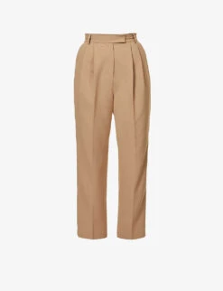 Bea Tapered High-rise Stretch-crepe Trousers