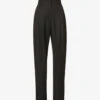 Gelso Pleated Tapered High-rise Woven Trousers -Closet By She R03852586 BLACK M
