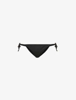 Seafolly Collective Tie-detail Mid-rise Recycled Nylon-blend Bikini Bottoms