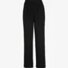 Whistles Split-hem Wide-leg Crepe Trousers 1 Whistles Split-hem Wide-leg Crepe Trousers -Closet By She R03865801 BLACK M