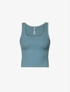 Cotton Rib Stretch-cotton Tank Top