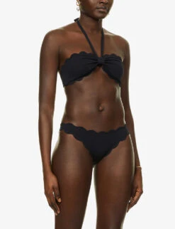 Marysia Broadway Scalloped Halterneck Bikini Top 9 Marysia Broadway Scalloped Halterneck Bikini Top -Closet By She R03872314 BLACK ALT02