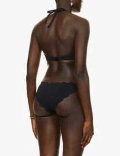 Marysia Broadway Scalloped Halterneck Bikini Top 10 Marysia Broadway Scalloped Halterneck Bikini Top -Closet By She R03872314 BLACK ALT03