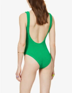 Square-neck Swimsuit -Closet By She R03873621 S EMERALD ALT03