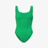 Square-neck Swimsuit -Closet By She R03873621 S EMERALD M