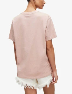AllSaints Pippa Boyfriend Cotton-jersey T-shirt -Closet By She R03879750 SOFTPINK ALT03