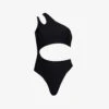 AllSaints Cara Asymmetric-strap Stretch Swimsuit -Closet By She R03884650 BLACK M