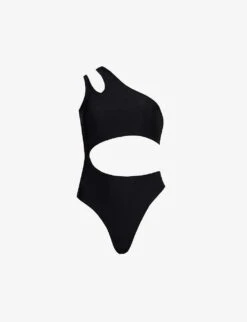 AllSaints Cara Asymmetric-strap Stretch Swimsuit