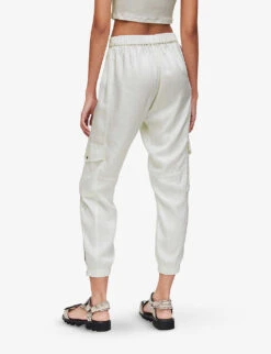 AllSaints Astarte Utility Tapered Mid-rise Recycled Polyester Cargo Trousers -Closet By She R03885701 CHALKWHITE ALT03
