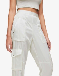 AllSaints Astarte Utility Tapered Mid-rise Recycled Polyester Cargo Trousers -Closet By She R03885701 CHALKWHITE ALT04