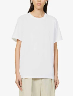 Joseph Relaxed-fit Cotton-jersey T-shirt -Closet By She R03900778 WHITE ALT02