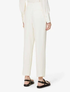 Joseph Comfot Cady Thea Tapered High-rise Stretch-woven Trousers -Closet By She R03900858 IVORY ALT03