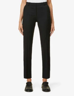 Joseph Coleman Regular-fit Mid-rise Straight Stretch-wool Trousers -Closet By She R03900896 BLACK ALT02