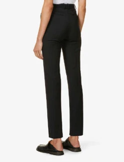 Joseph Coleman Regular-fit Mid-rise Straight Stretch-wool Trousers -Closet By She R03900896 BLACK ALT03