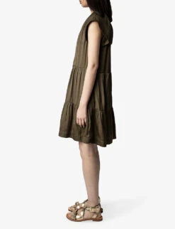 Zadig & Voltaire Rito Tiered Satin Mini Dress 9 Zadig & Voltaire Rito Tiered Satin Mini Dress -Closet By She R03909699 LAURIER ALT02