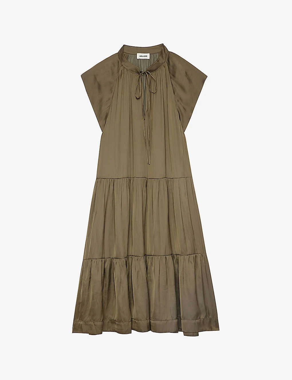 Zadig & Voltaire Rito Tiered Satin Mini Dress 3 Zadig & Voltaire Rito Tiered Satin Mini Dress