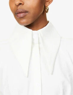 Oversized-collar Crepe Mini Dress -Closet By She R03913527 WHITE ALT04