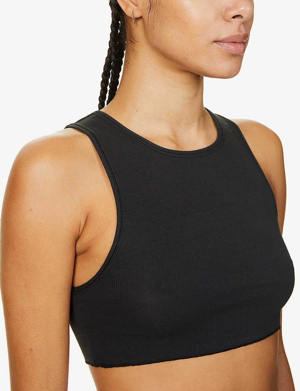 Cropped Ribbed Stretch-cotton Tank Top 7 Cropped Ribbed Stretch-cotton Tank Top - Image 5