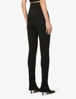 Victoria Beckham High-rise Textured Stretch-woven Leggings -Closet By She R03927828 BLACK ALT03