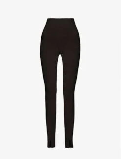 Victoria Beckham High-rise Textured Stretch-woven Leggings
