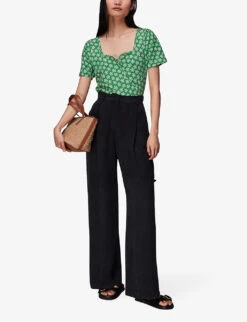 Whistles Daisy Check Floral-print Cotton T-shirt -Closet By She R03957364 MULTICOLOURED ALT01