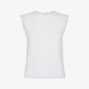 Whistles Sleeveless Relaxed-fit Cotton-jersey Top -Closet By She R03960615 WHITE M