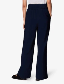 Whistles Nicola Elasticated-waist Woven Trousers -Closet By She R03963058 NAVY ALT03