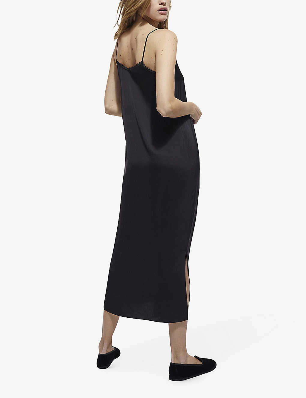 THE KOOPLES Lace-trim V-neck Woven Slip Midi Dress 6 THE KOOPLES Lace-trim V-neck Woven Slip Midi Dress - Image 4