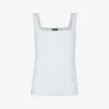 Whistles Square-neck Ribbed Cotton Vest Top 2 Whistles Square-neck Ribbed Cotton Vest Top -Closet By She R03978369 WHITE M