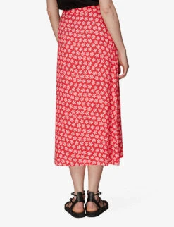 Whistles Daisy Floral-print Woven Midi Skirt -Closet By She R03978845 MULTICOLOURED ALT03