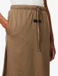 ESSENTIALS Logo-patch Cotton-jersey Skirt 11 ESSENTIALS Logo-patch Cotton-jersey Skirt -Closet By She R03991658 WOOD ALT04