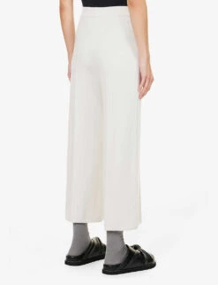 Joseph Pleated Wide-leg High-rise Wool-blend Trousers -Closet By She R03996157 IVORY ALT03
