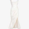 Delphine Sleeveless Satin Maxi Dress 2 Delphine Sleeveless Satin Maxi Dress -Closet By She R03998257 IVORY M