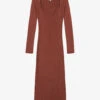 By Malina Tulip Ribbed Knitted Midi Dress 1 By Malina Tulip Ribbed Knitted Midi Dress -Closet By She R04005513 MOCHA M
