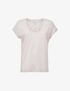 Reiss Caia Relaxed-fit Cotton-blend T-shirt